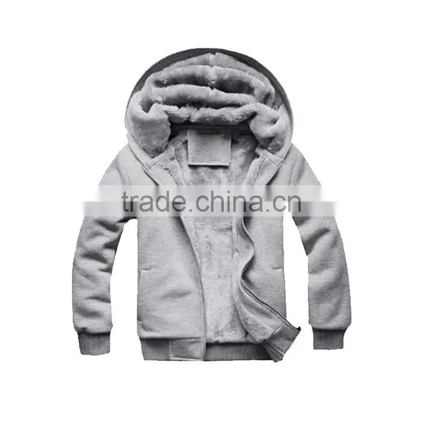 Men Winter Sweatshirts Warm Jackets Thick Velvet Hooded Zip Coat Hoodies photo-4