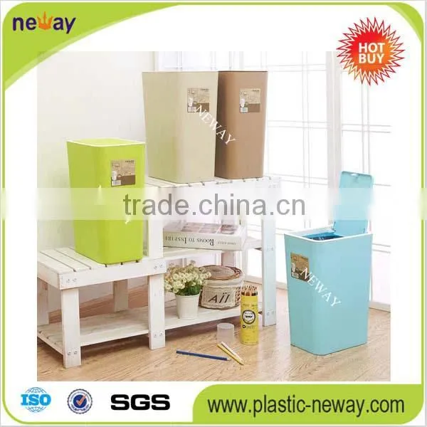 Colorful Push Type Plastic Waste Bin photo-2