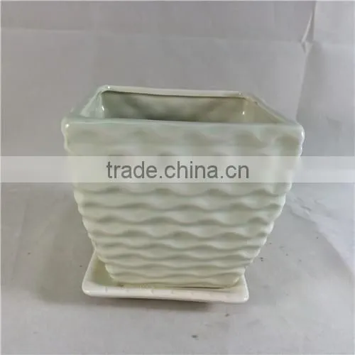 GREEN MODEN INDOOR Decoration CERMIC PLOWER POT photo-2