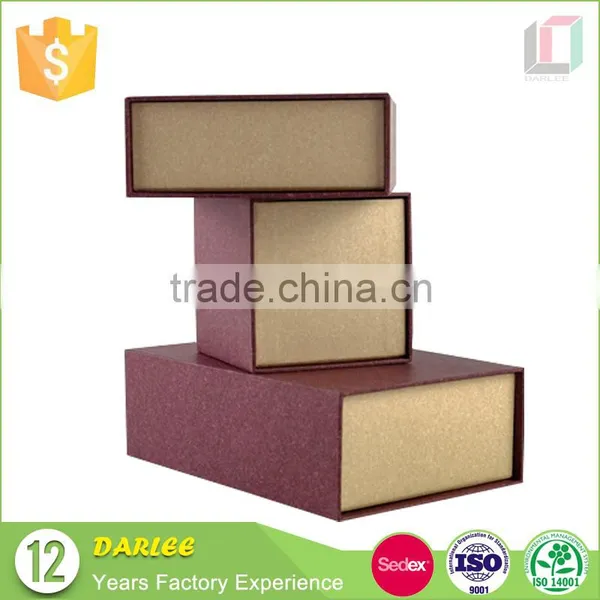 2016 Hot Sale Brown Kraft Paper Drawer Storage Gift Box photo-6