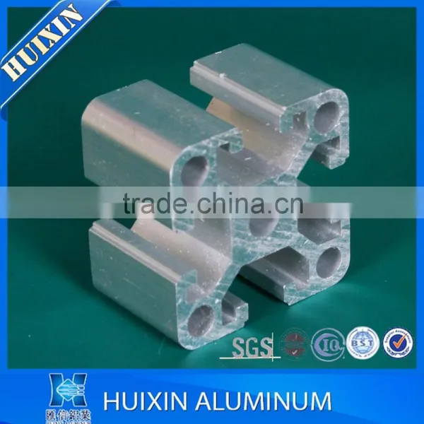 2016 New Anodized Silver 6000 Series Slotted Aluminium Extrusion Profile photo-3