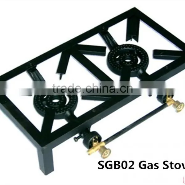 China Factory 3 Burners Gas Cooker Black Steel Gas Burners photo-2