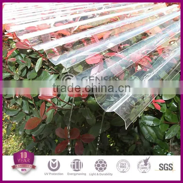 Gensin 0.8mm Polycarbonate Corrugated Sheet/ PC Wave Sheet/PC Profile Sheet photo-3