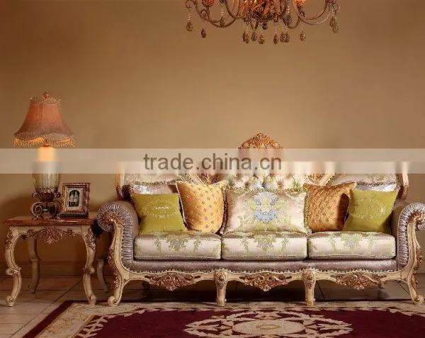 Victorian Solid Wood Hand Carved Royal Living Room Sofa And Coffee Table(MOQ=1 SET) photo-6
