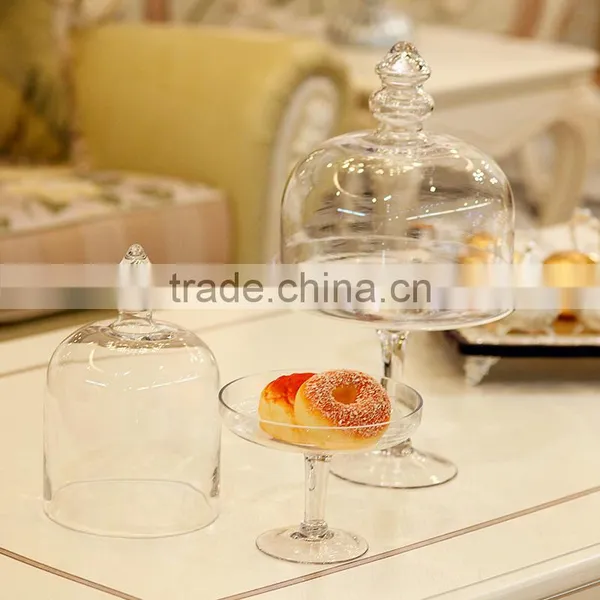 Large Hand Blown Home or Wedding Table Centerpieces Bell Glass Jars With Long Stem for Food Store photo-2