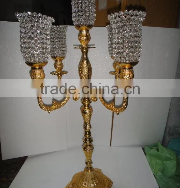 New Arrival Gold Candelabra, New Design Gold Candelabra For Wedding Table, photo-2