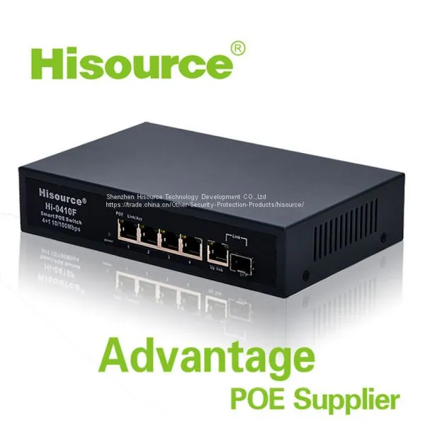 Unmanaged Poe Switch Fiber Optic 4+2 Port 48V for CCTV photo-3