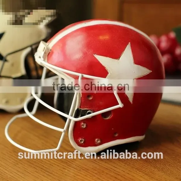 Vintage Style Resin Motorbike Helmet Prop Decoration photo-2