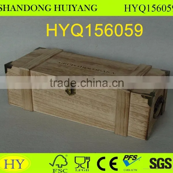 Unifinshed Antique Wooden Wine Box photo-5