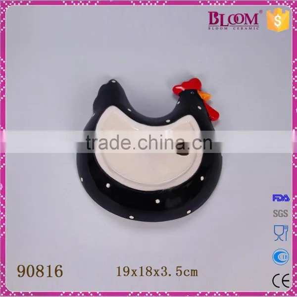 Black Chicken Ceramic Easter Egg Trays photo-6