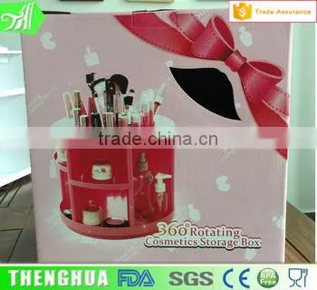 Rotation Hexagon Make-up Tools Plastic Storage Box Organizer Cosmetic Case photo-5