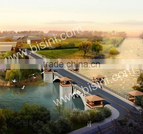 Modern Stayed-cable Bridge, Pine Sea Landscape Bridge, Customized Decorative Bridge(BF08-Y10002) photo-5