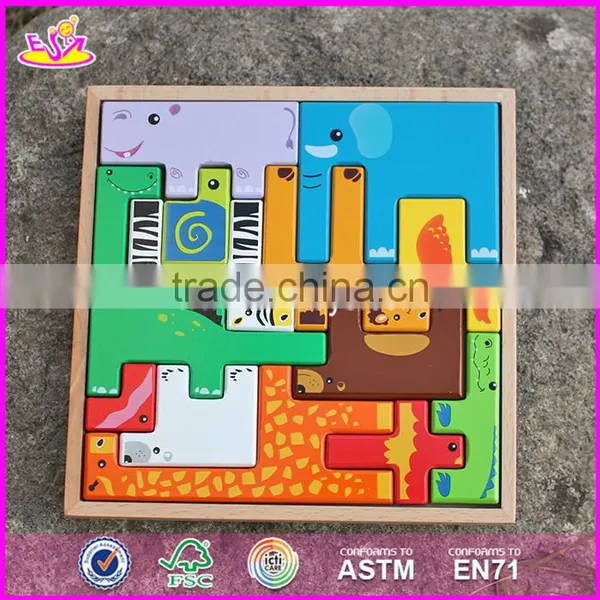 2017 New Design Animals Shape Children Educational Toy Wooden Best Jigsaw Puzzles W14A109 photo-4