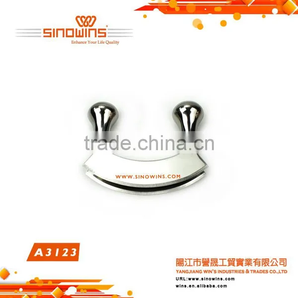 A3123 Professional Stainless Steel Double Chopping Knife Pizza Tool photo-2