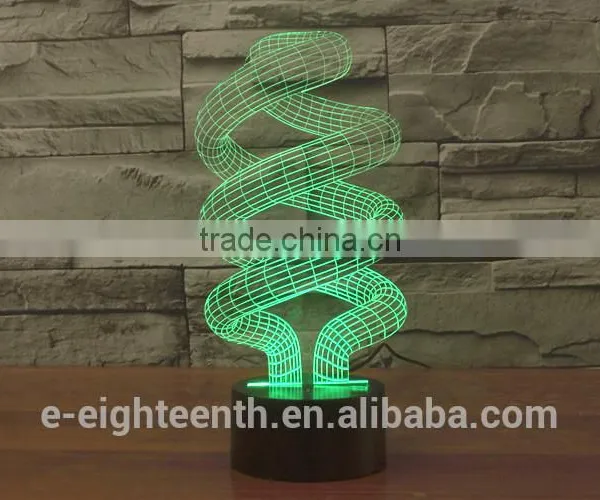 2016 Best Seller Lovely Amazing Visual Illusion Light Touch Panel 3D Lamp for Christmas Decoration photo-2