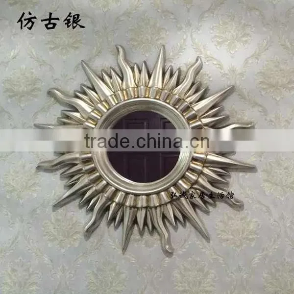 Competitive Price Decorative Gold Sun Shaped Wall Mirror photo-3