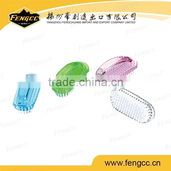 High Quality Transparent Plastic Small Handle Cleaning Bath Brush photo-4