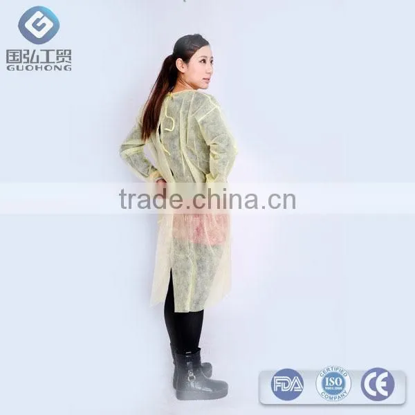 Non Woven Disposable Isolation Gown With Elastic/Knitted Cuff photo-3