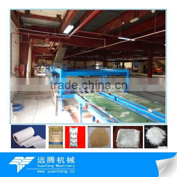 Full automatic MgO board machine built in Dubai 2014