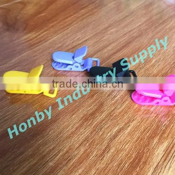 42mm Long Assorted Colors Plastic Clips For Pacifier Holders photo-2