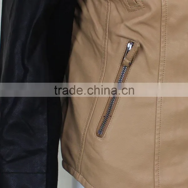 High Quality Washed Beauty PU Jackets Women Jacket photo-5
