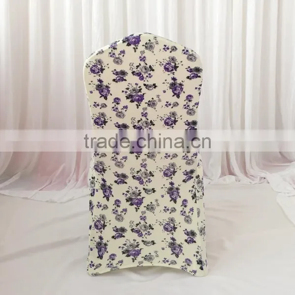 280GSM New Design Print Spandex Thicken Lycra Stretch Universal Heavy Scuba Chair Cover For Wedding Party Decoration photo-3