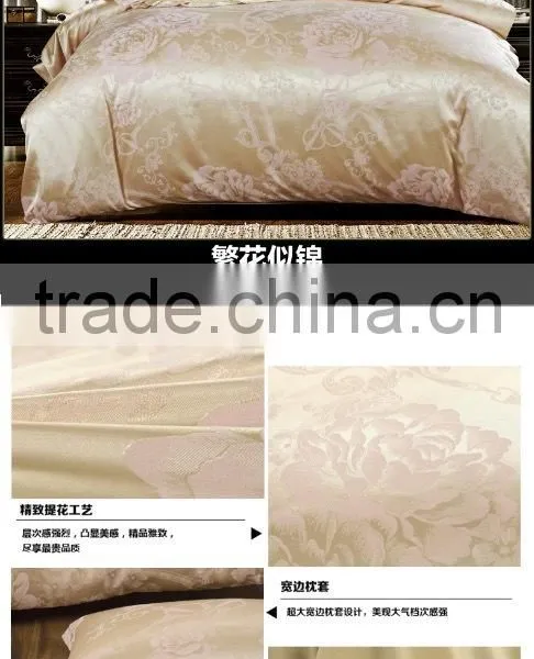 Jacquard Home Textile Imitated Silk Woven 4-9 Pcs Rayon Silk Bedding Set photo-6