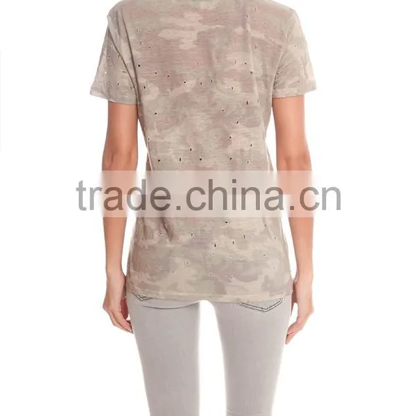 Best Selling Lady Sublimation Camo T-shirt Customized Cheap Price photo-4