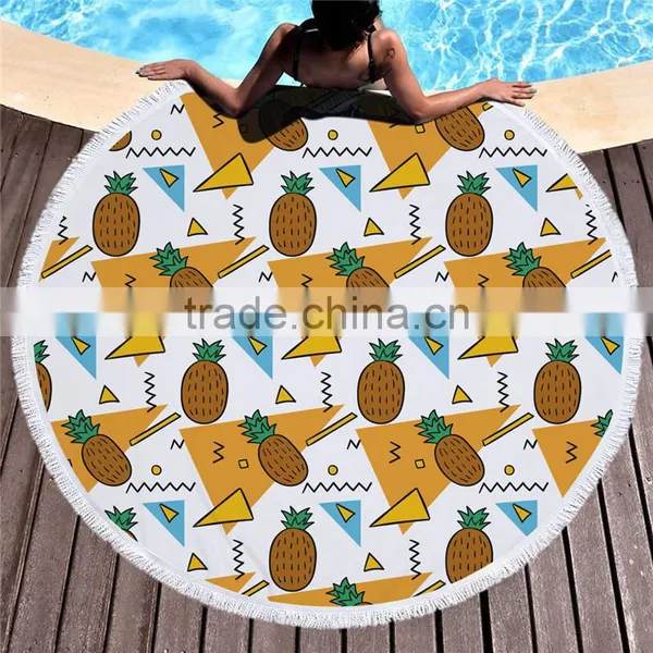 2017 Custom Printed Adult Round Beach Towel New Design Popular and Fashion photo-2