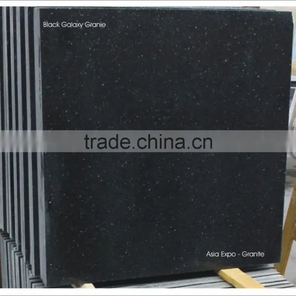 Indian Black Galaxy Granite Slab & Tiles photo-6