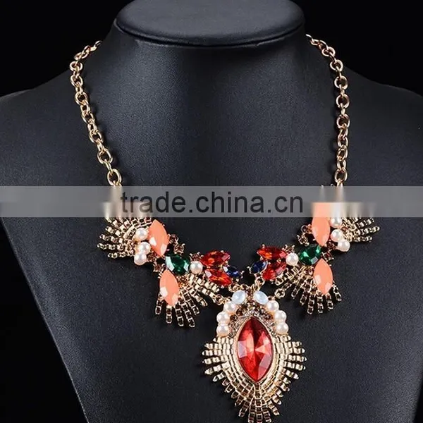 Cool Designed Western Style Women Ruby Necklaces