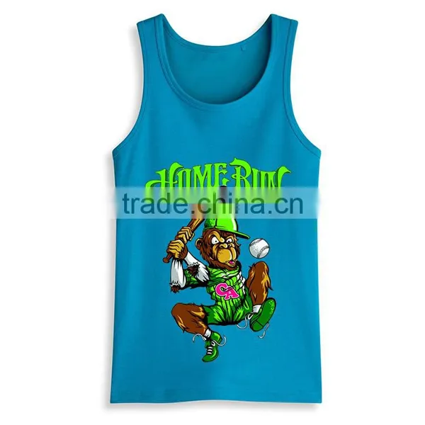 Wholesale Cheap Printed Design Screen Printing Custom Stringer Bodybuilding Tank Top photo-5