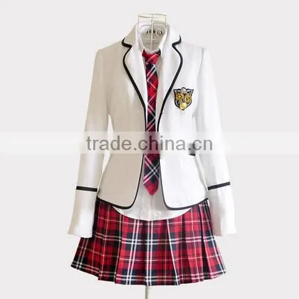 Juqian 2016 Custom High Class Bulk School Suits Colours Beautiful Korean High School Uniforms Wholesale photo-4