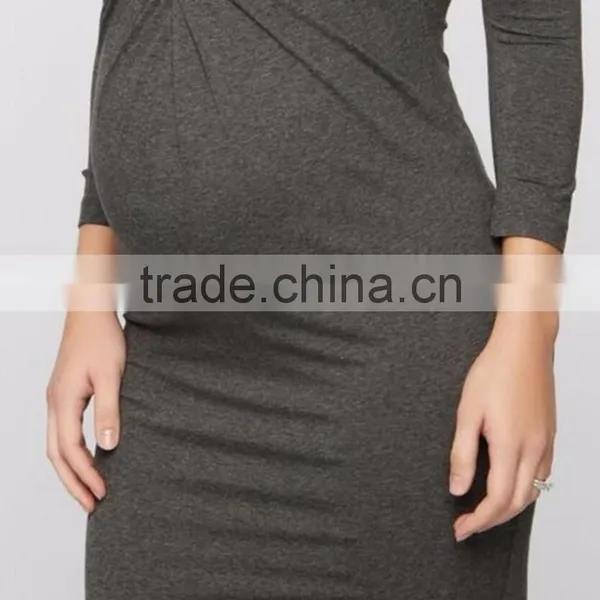 Office Maternity Clothing v Neck Dress photo-6
