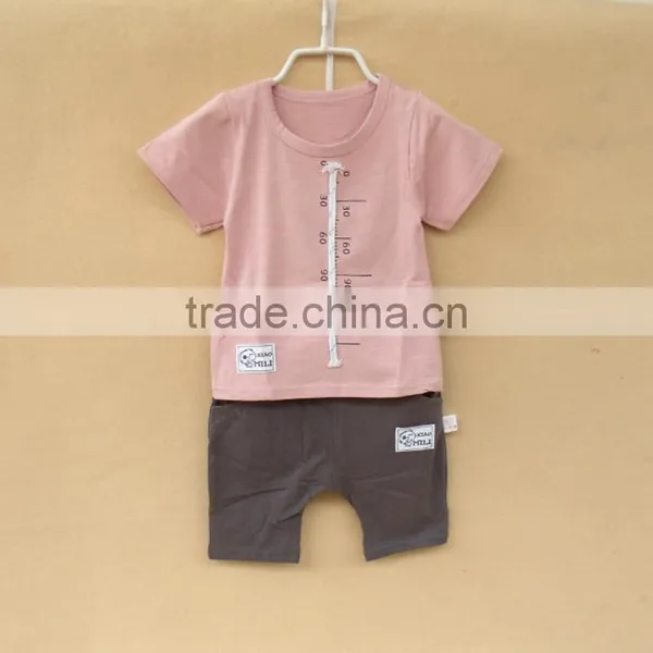 Wholesale Summer Cotton Printing Boys Kids t Shirt With Pants Set photo-2