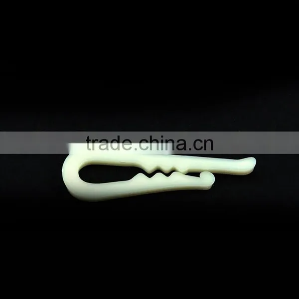 7cm Milk White Big U Shape Plastic Shirt Collar Clips With Teeth photo-4