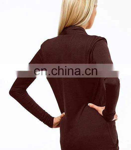 Trade Assurance Yihao Fashion Long Sleeve t Shirt Draped Surplice Top Selling Products in photo-2