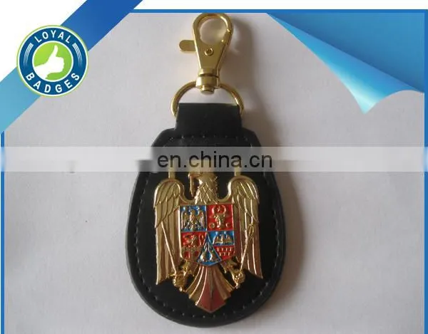 Custom High Quality Eagle Leather Key Chain for National Department