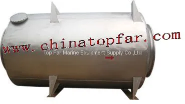 Spark arrester and silencer for marine main engine
