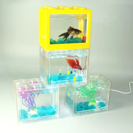 Plastic Fish Tank Farm Mini Aquarium Led Lighting Fish Tank photo-4