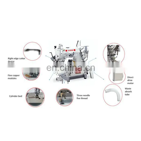 LT 600-38UTD Direct Drive Right Cutter Cylinder Bed Industrial Interlock Sewing Machine With Auto Trimmer photo-3