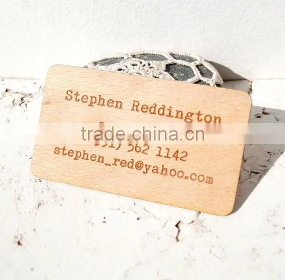 Custom Made Logo and Painted Color Wooden Business Card,wood Name Card photo-3