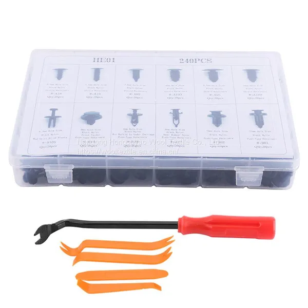 OEM 240pcs 12Sizes Black Auto Body Fastener, Trunk Bumper Fastening Tools photo-4