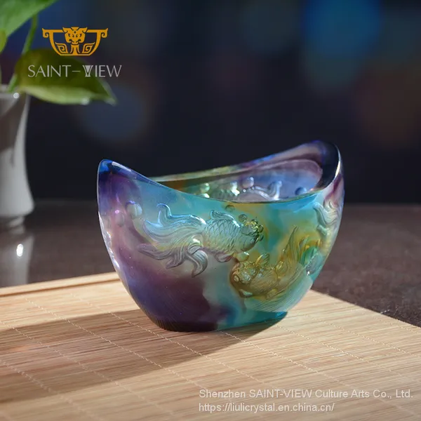 SAINT-VIEW Factory Wholesale Goldfish Cornucopia Lucky Ornament Feng Shui Treasure Basin photo-3