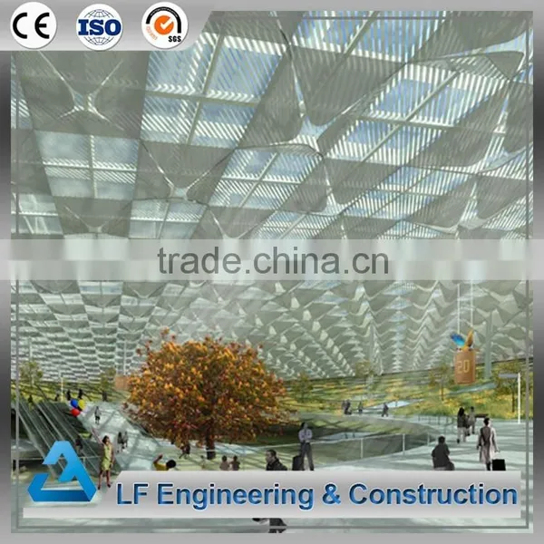 Good Appearance Low Cost Steel Frame Atrium Roof photo-2