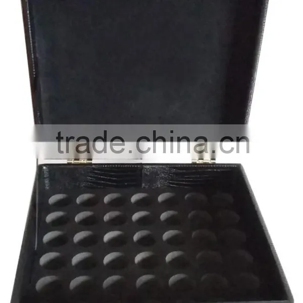 42bottles Hard Shell Black Leather Essential Oil Carrying Case, Locked Black Leather Essential Oil Hard Carry Case Holds 15ml photo-6