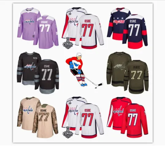 Capitals Jerseys 77 T. J. Oshie Hockey Jerseys NHL