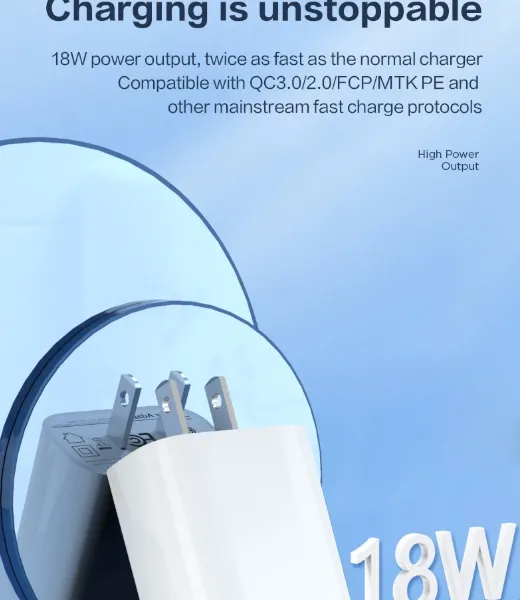 Quick Charge 3.0 USB Wall Charger With Over-Temperature Protection photo-1