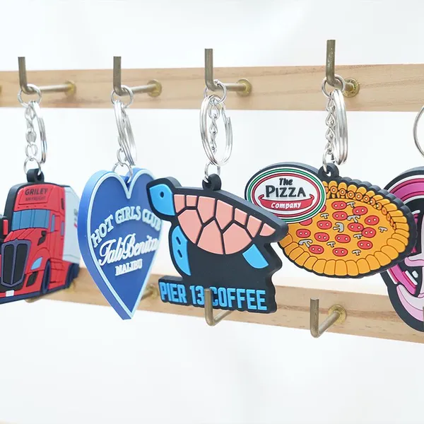 2D Custom Key Chain Soft Pvc Keychains Silicone Keyring Cartoon character Anime custom 3d rubber keychains