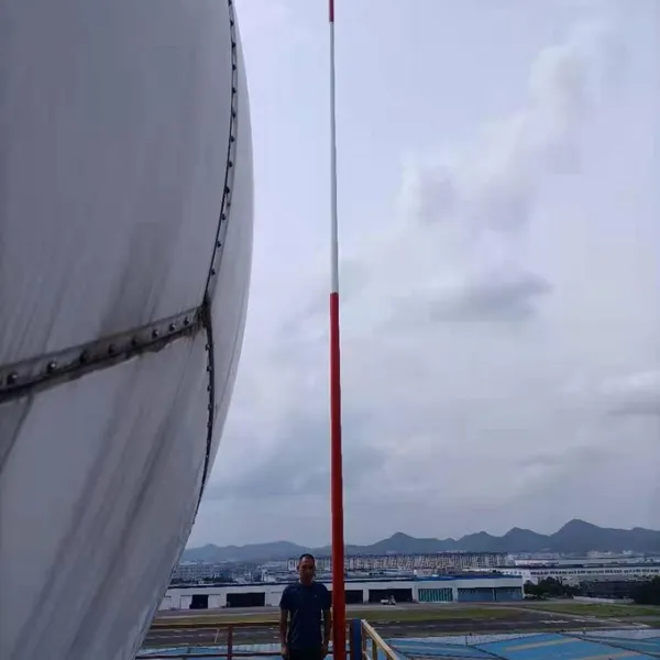 Ultralight 3m FRP Lightning Rod Radio Transparent Portable Glass Fiber Composite Material for Power Plant